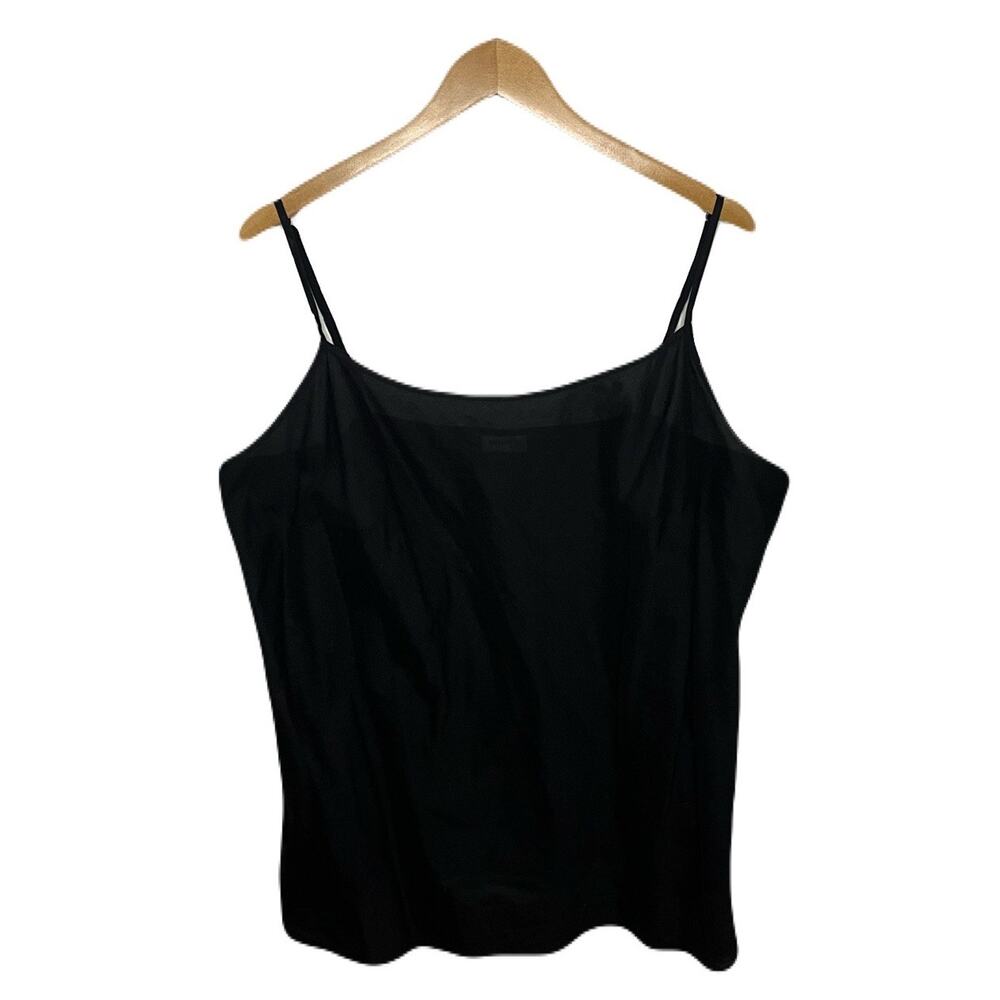 DKNYC 100% Cotton Semi-Sheer Spaghetti Strap Camisole Tank Top Women’s 1X